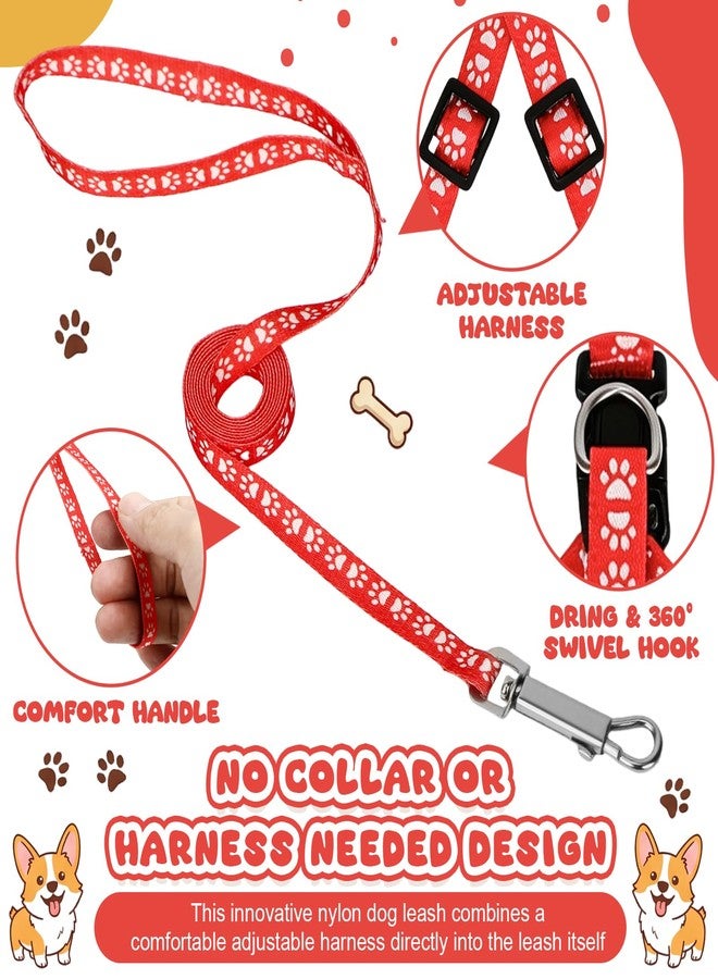 هسي مجموعة Hsei المكونة من 50 قطعة من حزام ومقود الجراء المصنوع من النايلون، بطول 4 أقدام، مقود تدريب قابل للتعديل مع خطاف دوار، حبل جرّ مزخرف للجراء، مناسب للكلاب الصغيرة والمتوسطة والقطط، للعب والتخييم والمشي، 12 لونًا متنوعًا - Image 3