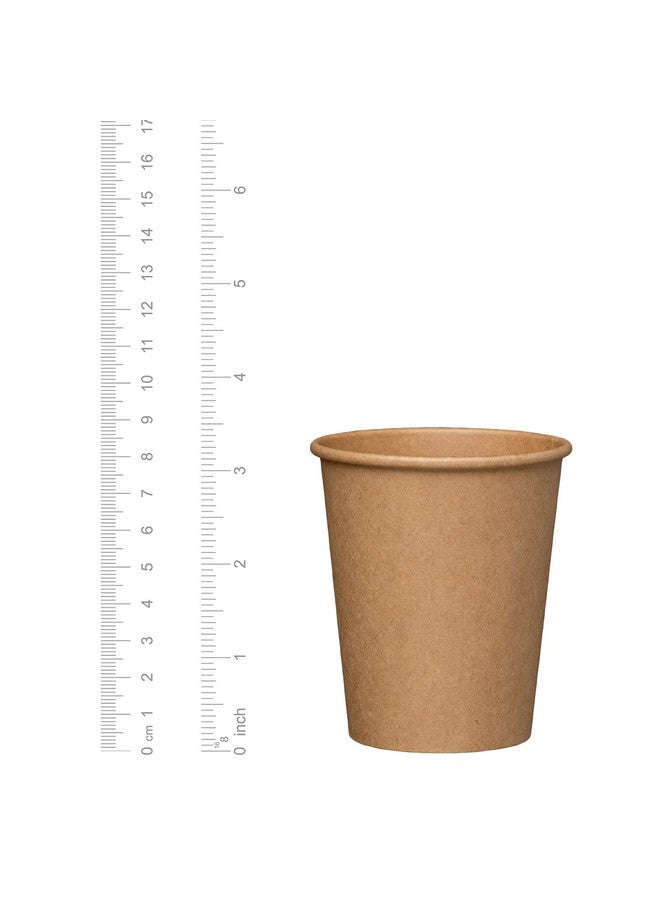 Gusto GUSTO [100 Count Kraft Disposable Paper Cups, Hot Coffee Cups Brown Unbleached - Eco-Friendly Cups (8 oz. - Kraft) - Image 1