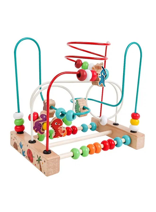 JHTOY 5202 Dinosaur Counting Toy Bead Maze Puzzle Fine Motor Skills Math Learning Educational Wooden Activity - Image 2