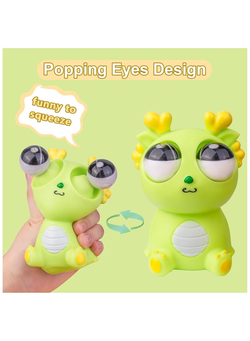 Funny Eye Popping Dragon Stress Relief Toy - Premium PVC Squishy Sensory Fidget Toy for Adults & Kids, Cute Desk Decor, Unique Gift Idea UAE (4.33X2.55 Inch) - Image 3