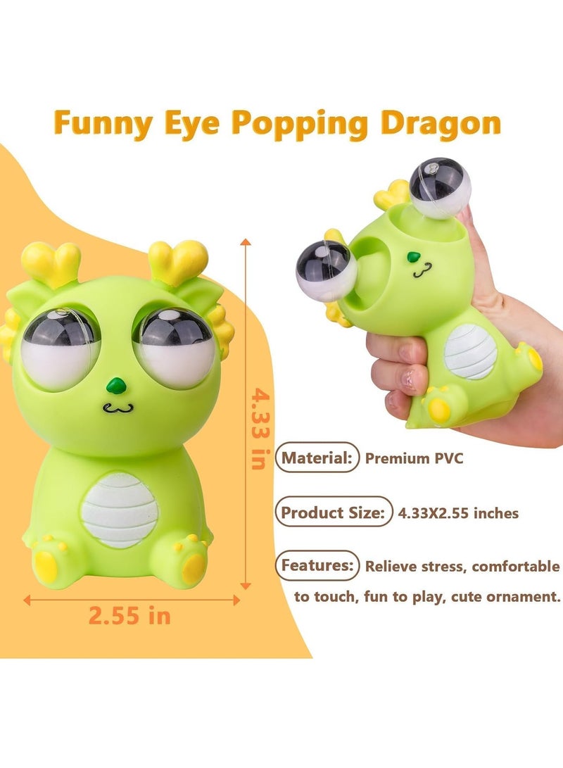 Funny Eye Popping Dragon Stress Relief Toy - Premium PVC Squishy Sensory Fidget Toy for Adults & Kids, Cute Desk Decor, Unique Gift Idea UAE (4.33X2.55 Inch) - Image 2