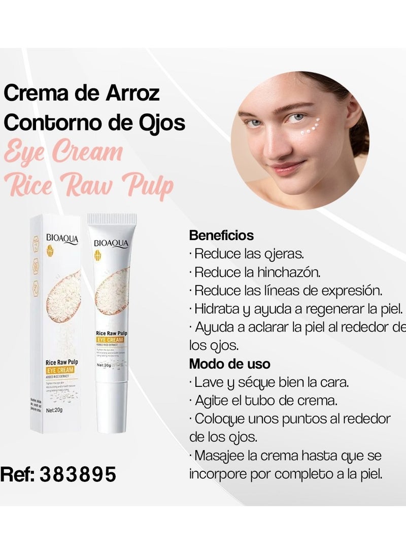 بيو أكوا كريم تفتيح تحت العين من لب الأرز الخام 20 جم - Image 4