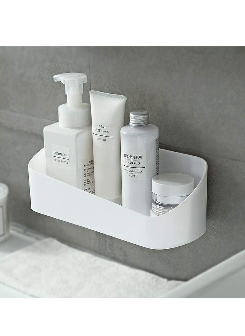 Generic - Adhesive Shower Caddy, Wall Mounted Bathroom Shelf Organizer Storage Rack, No Drilling Shower Shelf Bath Essentials Shampoo Holder, Shower Caddy for Shower Room, Bathroom, Kitchen, White - Image 1