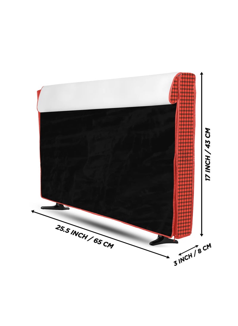 E-Retailer ERetailer Transparent LCDLED TV Protector Cover with Zipper Enclosure for 26 Inch Suitable for All Major Brand Model ColorRed Size2553x17 Inches  - Image 3