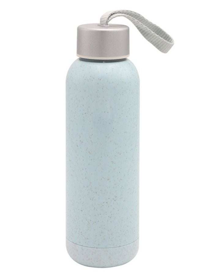 Generic - Wheat Straw Straight Glass Bottle Blue - Image 1