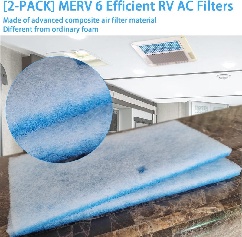 Tikfoam RV AC Filter Replacement for Coleman Mach - 6”x14” MERV 6 Air Filters (2 Packs) - Image 4