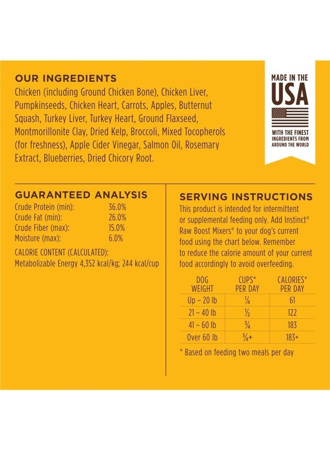 Instinct Raw Boost Mixers Freeze Dried Raw Dog Food Topper, Grain Free 14 Ounce (Pack of 1) - Image 2