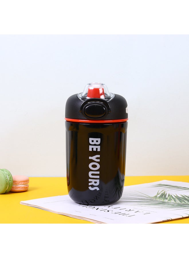 Black New 316 Stainless Steel Thermos Cup Direct Drink Sports Fitness Bomb Lid Cup Office Portable Coffee Cup