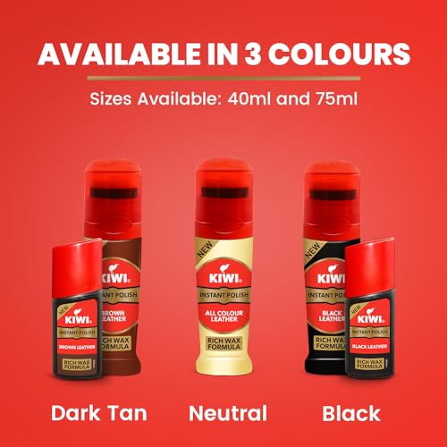 KIWI Instant Liquid Glossy Finish Shoe Polish (75 Ml, Neutral) | Nourishment, Protection, And Shine For All Leather - Image 5