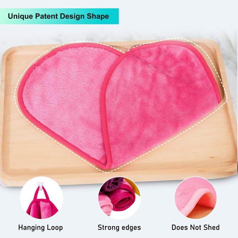 PleasingCare Makeup Remover Cloth Cleansing Towel - Chemical Free - Move Makeup Instantly with Just Water (3 Rosy) - Image 4