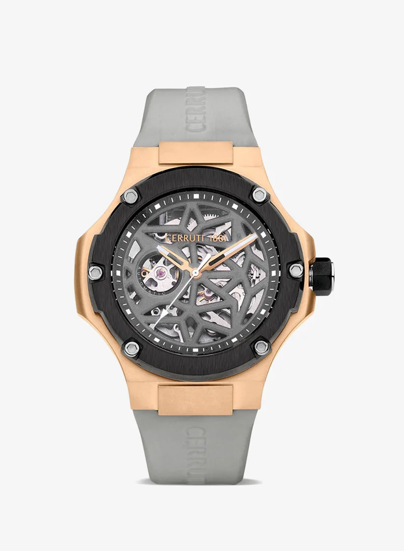 CERRUTI 1881 Men's Analog Round Shape Silicone Wrist Watch CIWGR0007106 - 44 Mm