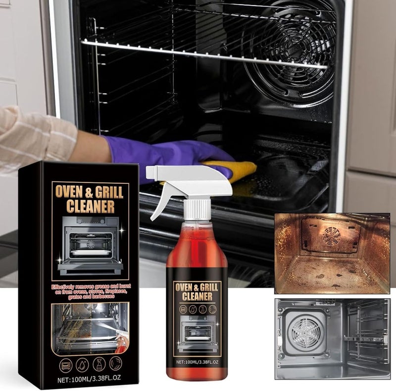 YOOJ ® Oven and Grill Cleaning Spray, Oven Cleaner Heavy Duty Spray, Air Fryer Cleaners Heavy Duty, Stainless Steel Cleaner & Degreaser for Microwave, Cookers, Hoods, Grills - Image 2