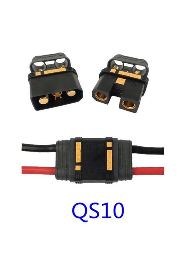 SoloGood 170A High Current Antispark QS10-S Male Female Connectors Plugs with 4Pin Signal for Drone RV E-Bike Battery Charger(Black, 1 Pair)  - Image 5