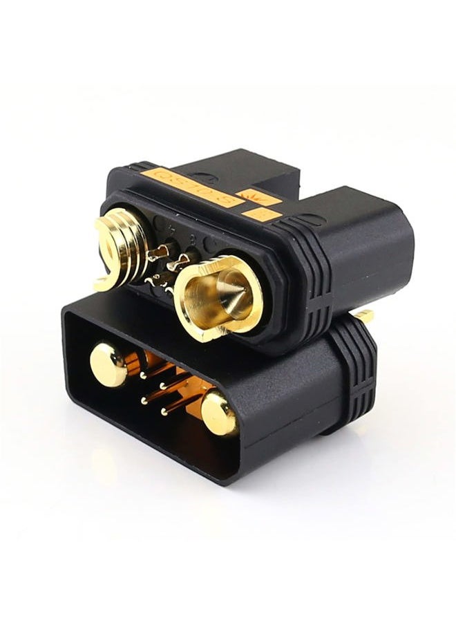 SoloGood 170A High Current Antispark QS10-S Male Female Connectors Plugs with 4Pin Signal for Drone RV E-Bike Battery Charger(Black, 1 Pair)  - Image 3