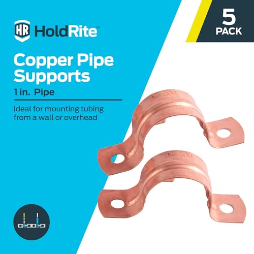 HoldRite 1 Inch Copper 2Hole Strap 5 Pack Pipe Support CPS0100Z5 - Image 3