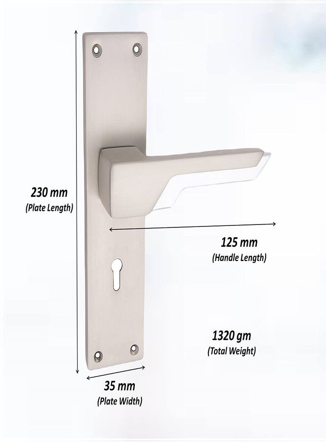 Atom Heavy Duty Mortise Door Lock for Bedroom, Living Room, Main Door, Silver Satin Finish | 3 Keys | 6 Lever Double Stage Lockset for House Hotel Office(O55KY) - Image 3