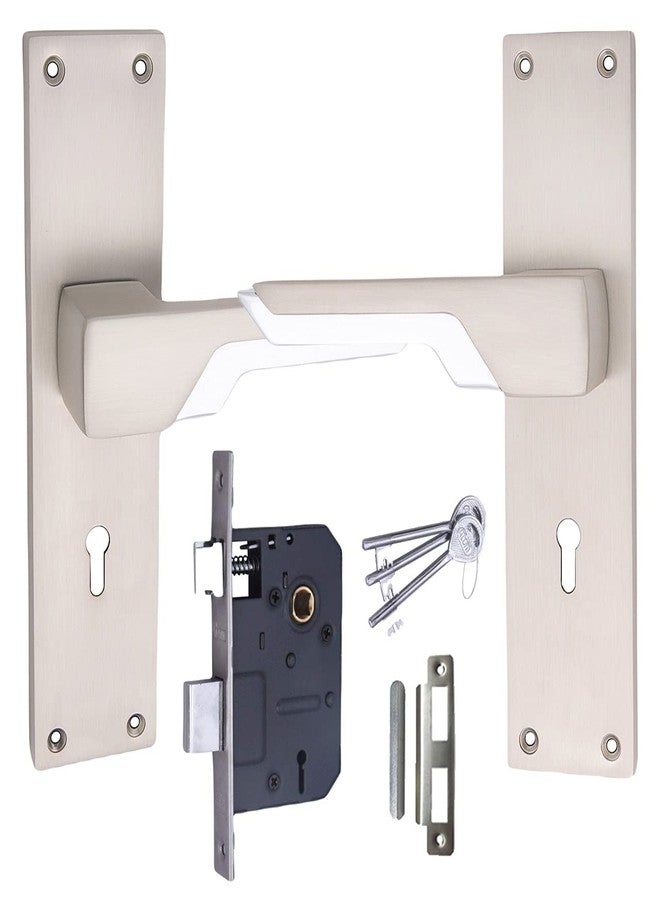 Atom Heavy Duty Mortise Door Lock for Bedroom, Living Room, Main Door, Silver Satin Finish | 3 Keys | 6 Lever Double Stage Lockset for House Hotel Office(O55KY) - Image 2