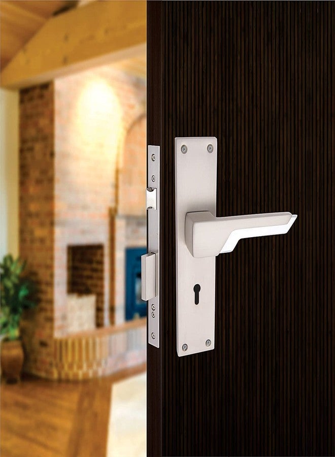 Atom Heavy Duty Mortise Door Lock for Bedroom, Living Room, Main Door, Silver Satin Finish | 3 Keys | 6 Lever Double Stage Lockset for House Hotel Office(O55KY) - Image 1