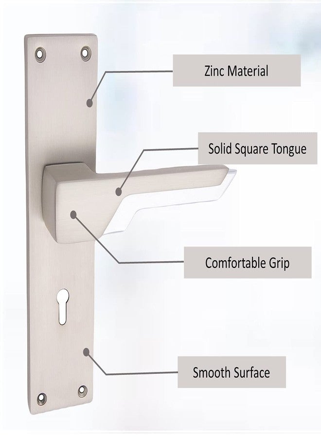 Atom Heavy Duty Mortise Door Lock for Bedroom, Living Room, Main Door, Silver Satin Finish | 3 Keys | 6 Lever Double Stage Lockset for House Hotel Office(O55KY) - Image 4