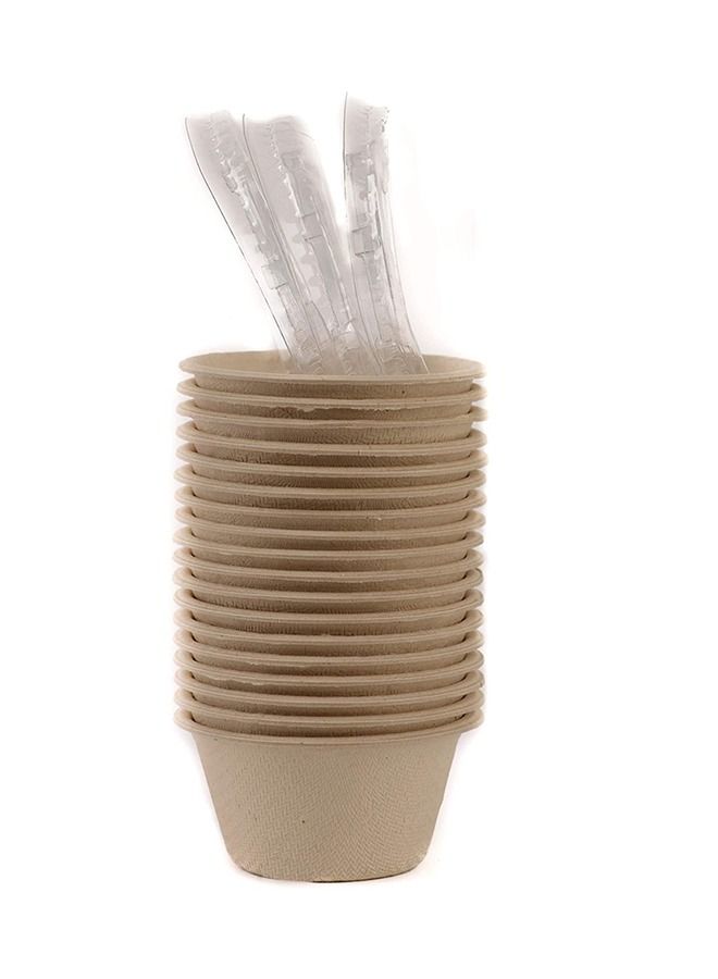 SNH Packing Bagasse Sauce Cup 2 Ounce Compostable Condiment Bagasse Cups With Lids 50 Pieces - Image 4