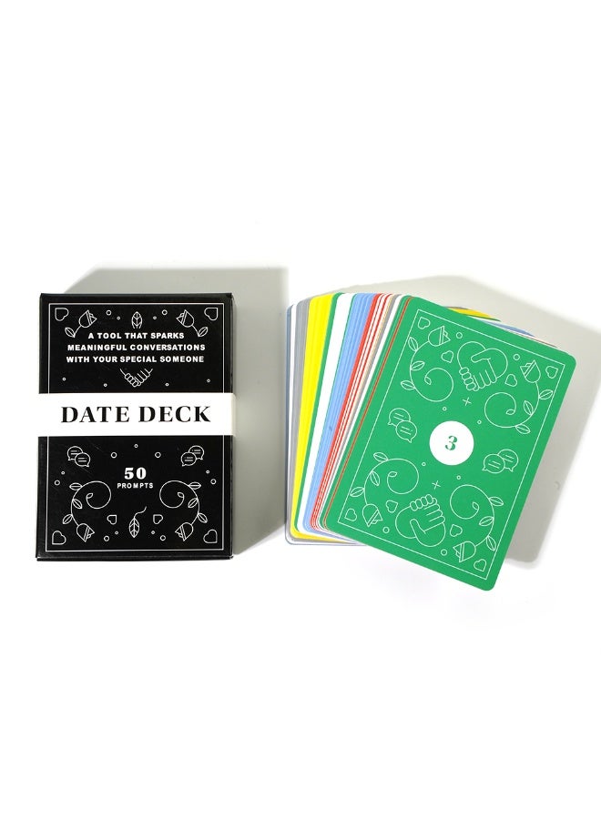 NIBEMINENT 50 Interactive Dialogue Cards - Perfect for couples - An interesting and thought-provoking date night game - These playing cards can enhance deeper communication - Image 4