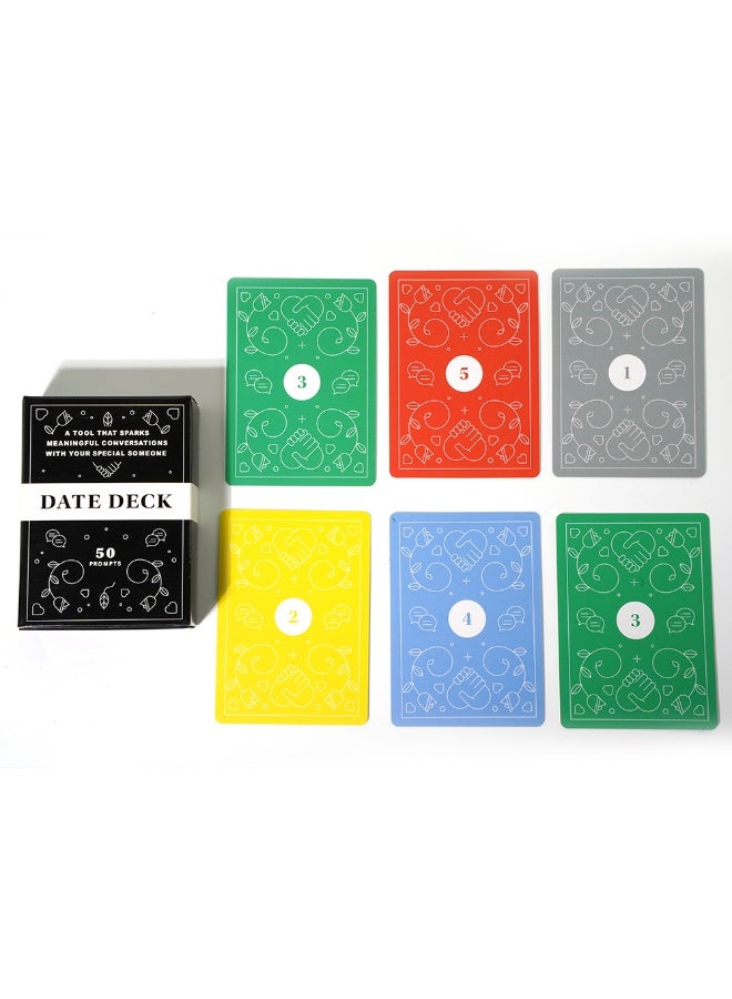 NIBEMINENT 50 Interactive Dialogue Cards - Perfect for couples - An interesting and thought-provoking date night game - These playing cards can enhance deeper communication - Image 3