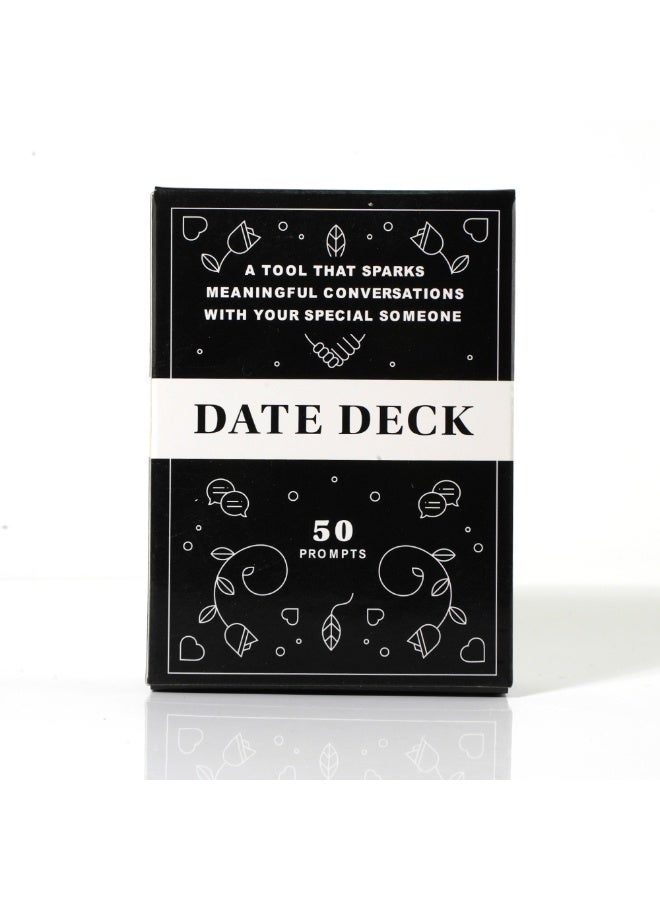 NIBEMINENT 50 Interactive Dialogue Cards - Perfect for couples - An interesting and thought-provoking date night game - These playing cards can enhance deeper communication - Image 2
