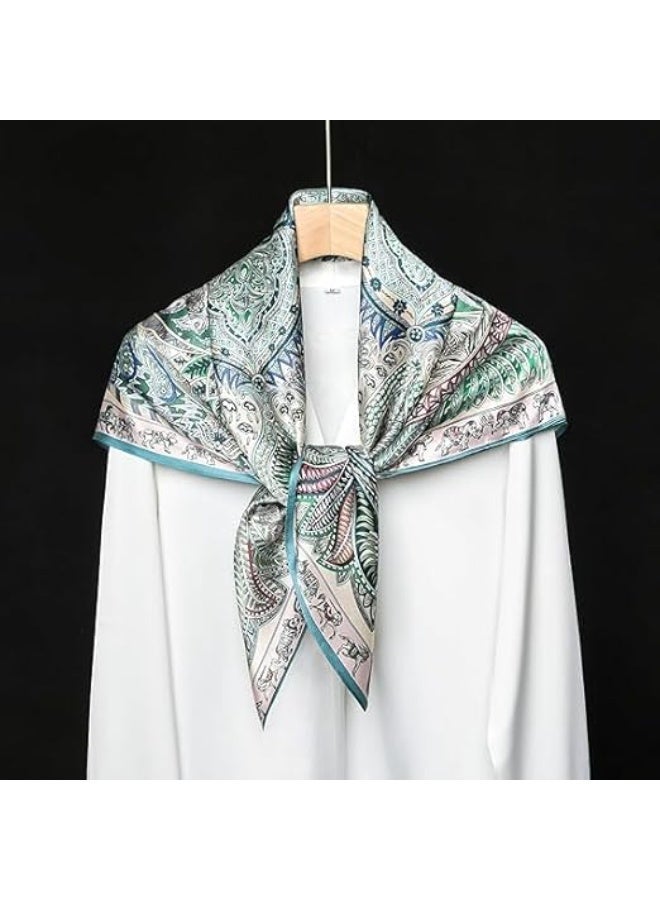 100% Pure Mulberry Silk Square Scarf - Lightweight Hair Wrap & Shawl for Women - Versatile Headscarf, Neckerchief, Women Natural Silk (20.8×20.8 inches) - Image 3
