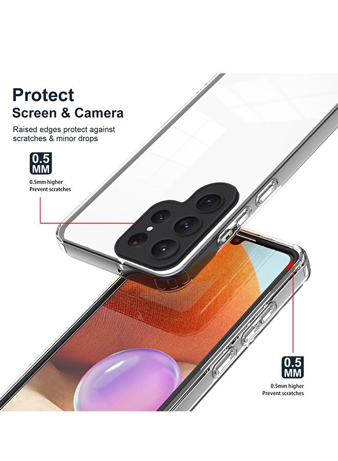 غطاء Ultra Hybrid S لهاتف Samsung Galaxy S23 ULTRA مع مسند - شفاف كريستالي - Image 2