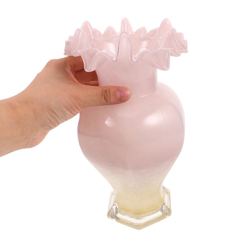 Handblown Gradient Pink Glass Vase for Flowers Home Decor Centerpiece Hydroponic Planter - Image 5