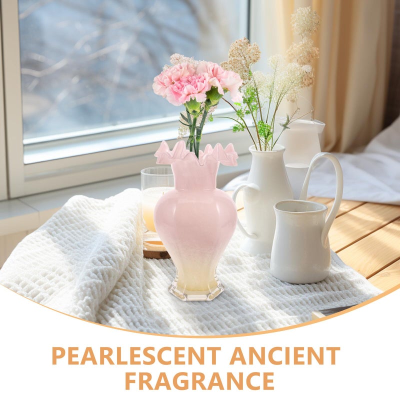 Handblown Gradient Pink Glass Vase for Flowers Home Decor Centerpiece Hydroponic Planter - Image 4