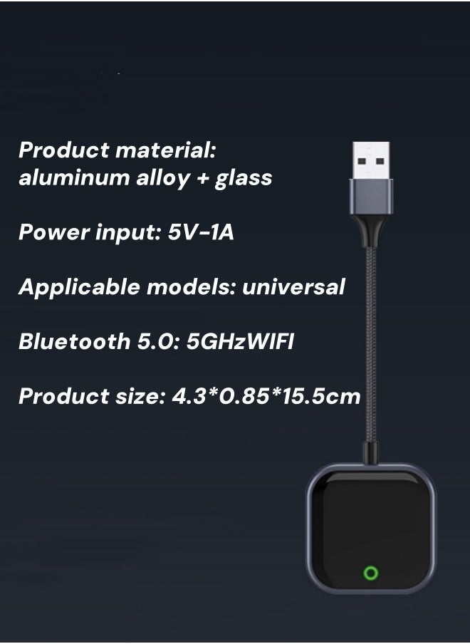 oldlaiben Wireless CarPlay Adapter,Wired to Wireless, Easy Plug and Play Setup, Zero Delay, Supports Voice Assistant, Compatible with Cars with Wired CarPlay & iOS 10+,Applicable to various models  - Image 2