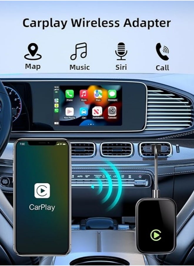 oldlaiben Wireless CarPlay Adapter,Wired to Wireless, Easy Plug and Play Setup, Zero Delay, Supports Voice Assistant, Compatible with Cars with Wired CarPlay & iOS 10+,Applicable to various models  - Image 4