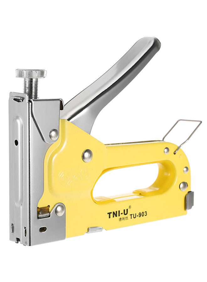 NIBEMINENT Heavy Duty U-Shape Nails Staple Gun Yellow/Silver - Image 1