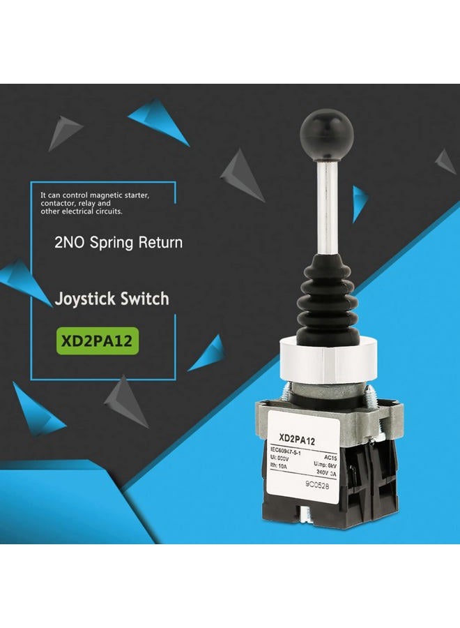 Mrisata 4.84 X 1.57inch 12 Volt Way Joystick Ctrol Mrisata 2 Position 2NO Locked Joystick Switch Replacement Fits for XD2PA12 - Image 4
