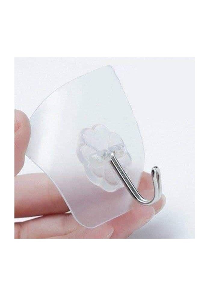 Transparent hanging hook equipped with a strong metal hook 10 pieces  - Image 2