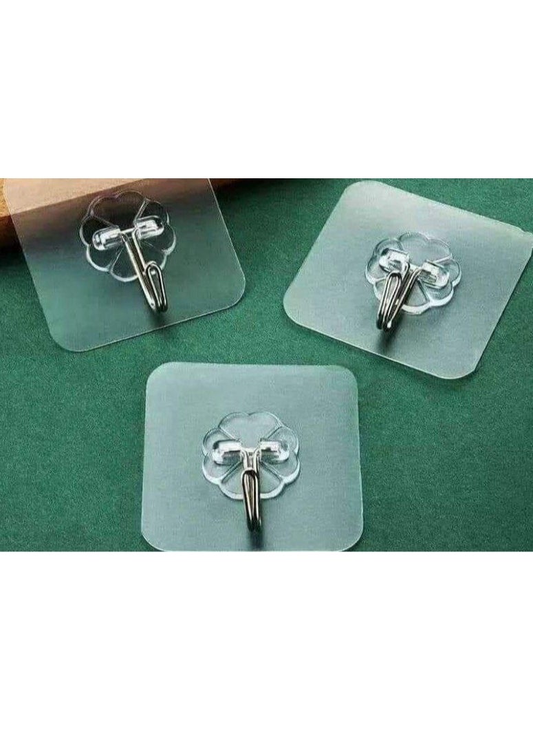 Transparent hanging hook equipped with a strong metal hook 10 pieces  - Image 3