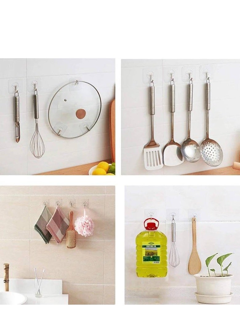 Transparent hanging hook equipped with a strong metal hook 10 pieces  - Image 4