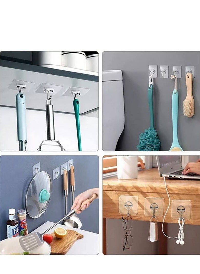Transparent hanging hook equipped with a strong metal hook 10 pieces  - Image 5