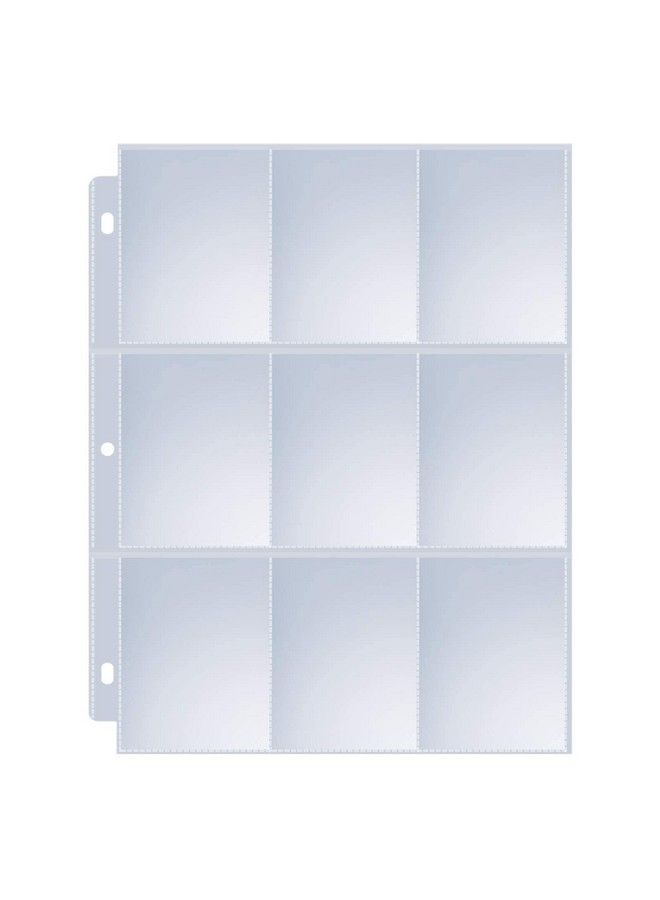 Sooez 120 Pack 9 Pocket Page Protector Sooez Trading Card Sleeves Pages Baseball Pages For 3 Ring Binder Card Sheets For Standard Size Cards Sport Cards Game Cards Business Cards - Image 2