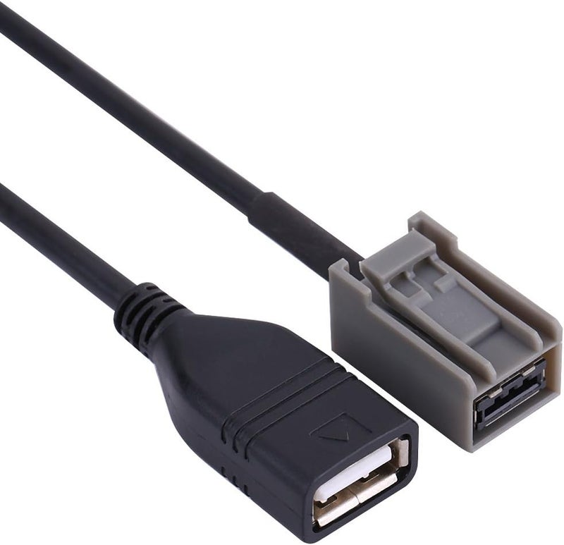 klarako كابل محول USB للسيارة من كلاراكو، 60 سم كابل تمديد صوتي USB 2.0 AUX للسيارة لهوندا ميتسوبيشي 2009 وما بعدها - Image 5