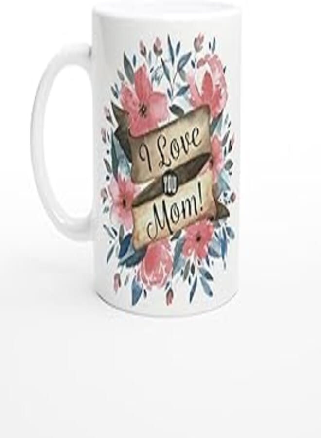 Creative Printed Mug mather's DayWith Special Design - i love mom (white mug) 