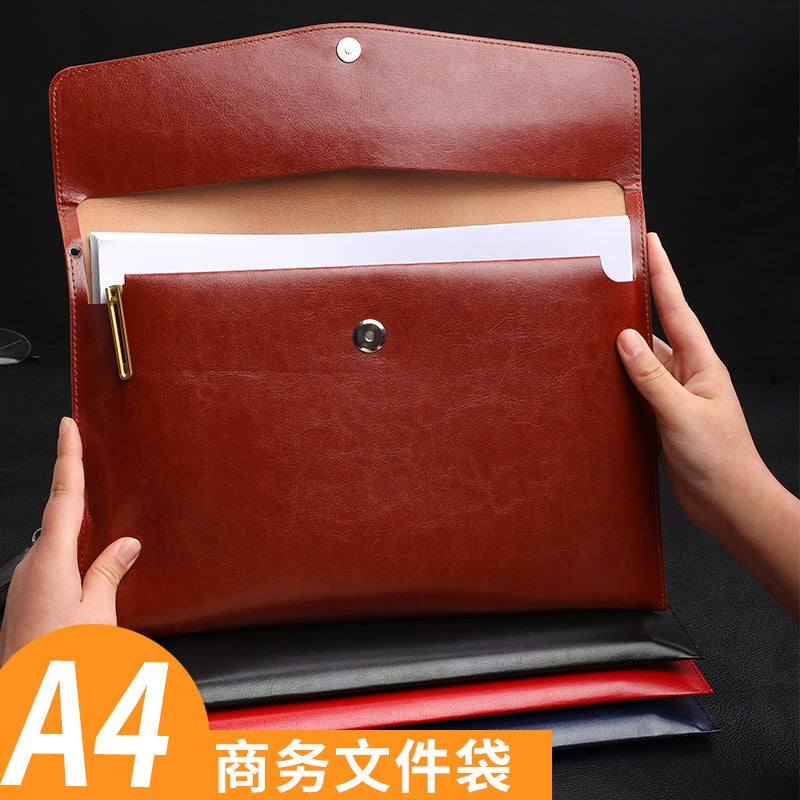 A4Pu File Bag, Business Office File Bag, Simple Contract Bag, Conference Data Storage, Ready-Made Envelope Delivery - Image 2