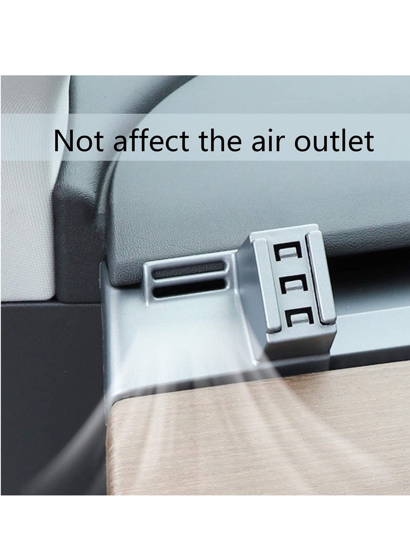 Adjustable Gravity Car Phone Mount for Tesla Model 3 and Model Y (2021) - Premium Silver Phone Holder Accessory for Your Vehicle. - Image 3