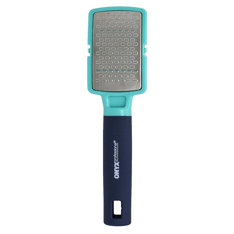 Onyx Professional Onyx Professional Foot Rasp, Callus Remover for Feet - Stainless Steel Foot Scrubber Dead Skin Remover, No Mess Lightweight Callus Shaver for Feet with Debris Catcher 