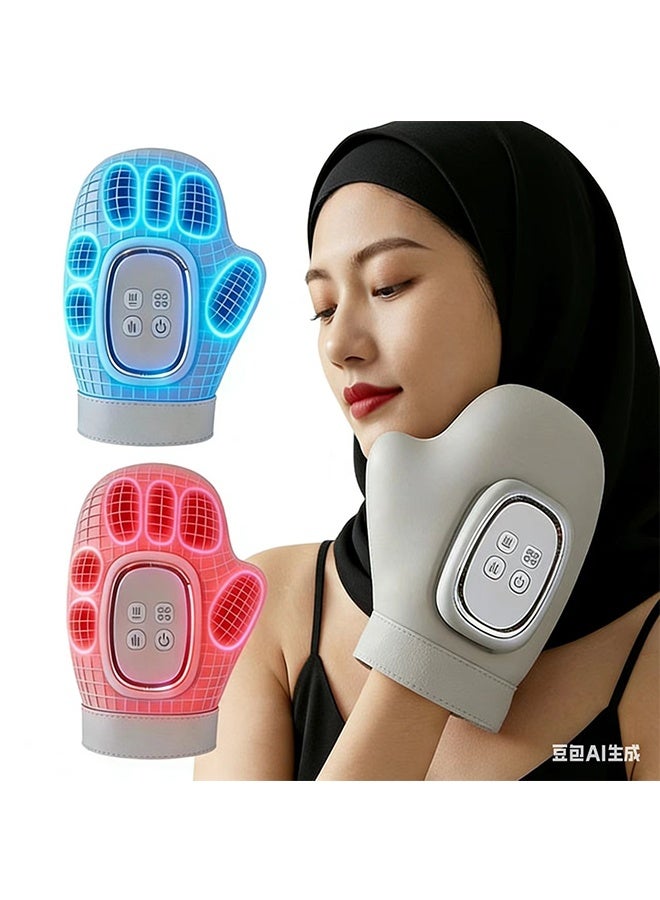JCB CHIC Electric Hand Massager with Heat Compression Relief,3 Massage 4 Temperatures 5 Compression Models Therapy,Rechargeable Cordless Portable Therapy Glove,Electric Shiatsu Wrist/Finger/Palm Massager - Image 1