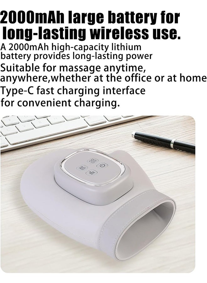 JCB CHIC Electric Hand Massager with Heat Compression Relief,3 Massage 4 Temperatures 5 Compression Models Therapy,Rechargeable Cordless Portable Therapy Glove,Electric Shiatsu Wrist/Finger/Palm Massager - Image 4