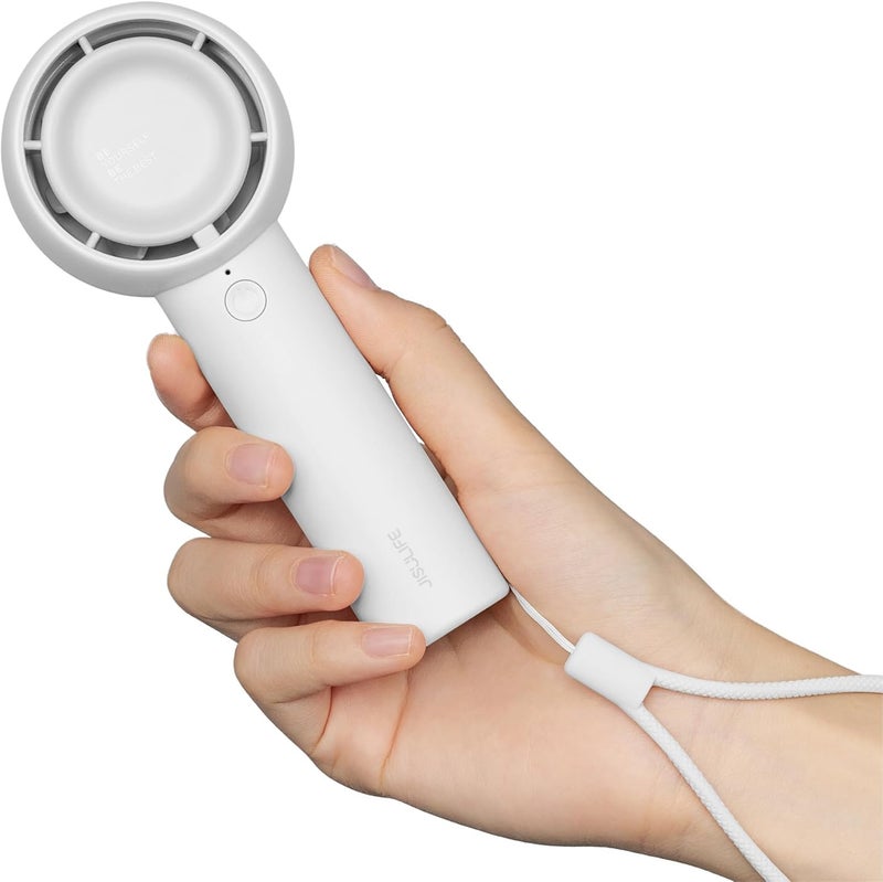 JISULIFE Mini Portable Fan-Bladeless Safe Design, Powerful Turbo Handheld Fan with 5 Speeds, 16Hrs Max Cooling Time，USB Rechargeable, Small Pocket for Travel/Lash, Gifts For Girls/Women - Image 1