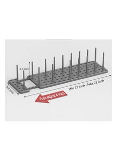 Generic Dish Organizers for Cabinets, Dish Drying, Expandable Dish Storage Racks (Grey)  - Image 2