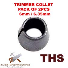 THS Taher Hardware Carbon Steel 1/4 Collet Trimmer Cone (6 mm and 6.35 mm) - Pack of 2 Pieces - Image 2